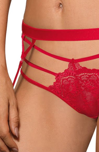 Roza Cyria Red Suspender Belt - The Rabbit Hole Life
