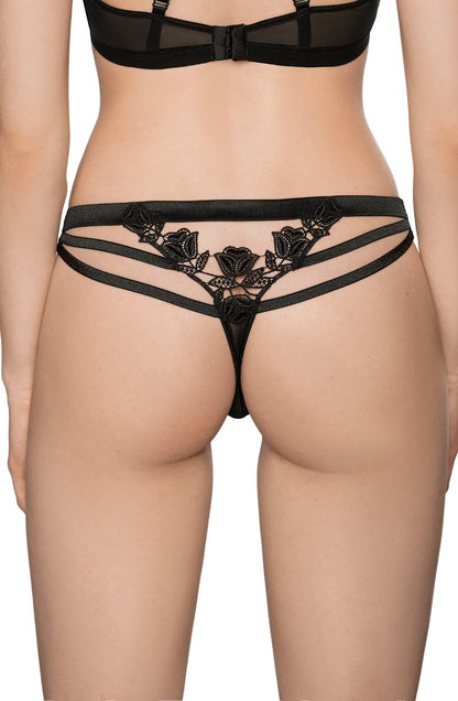 Roza Lisbet Black THONG - The Rabbit Hole Life