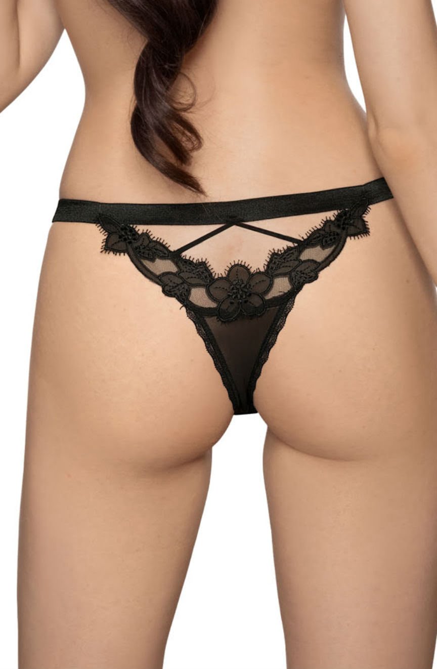 Roza Malani Black Thong - The Rabbit Hole Life