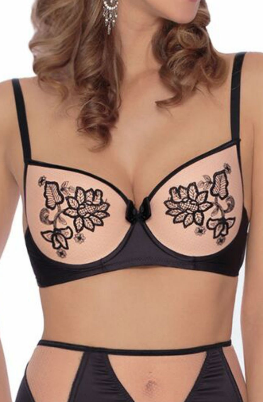 Roza Mehendi Push Up Bra Black - The Rabbit Hole Life