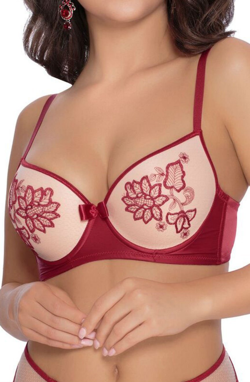 Roza Mehendi Push Up Bra Claret - The Rabbit Hole Life