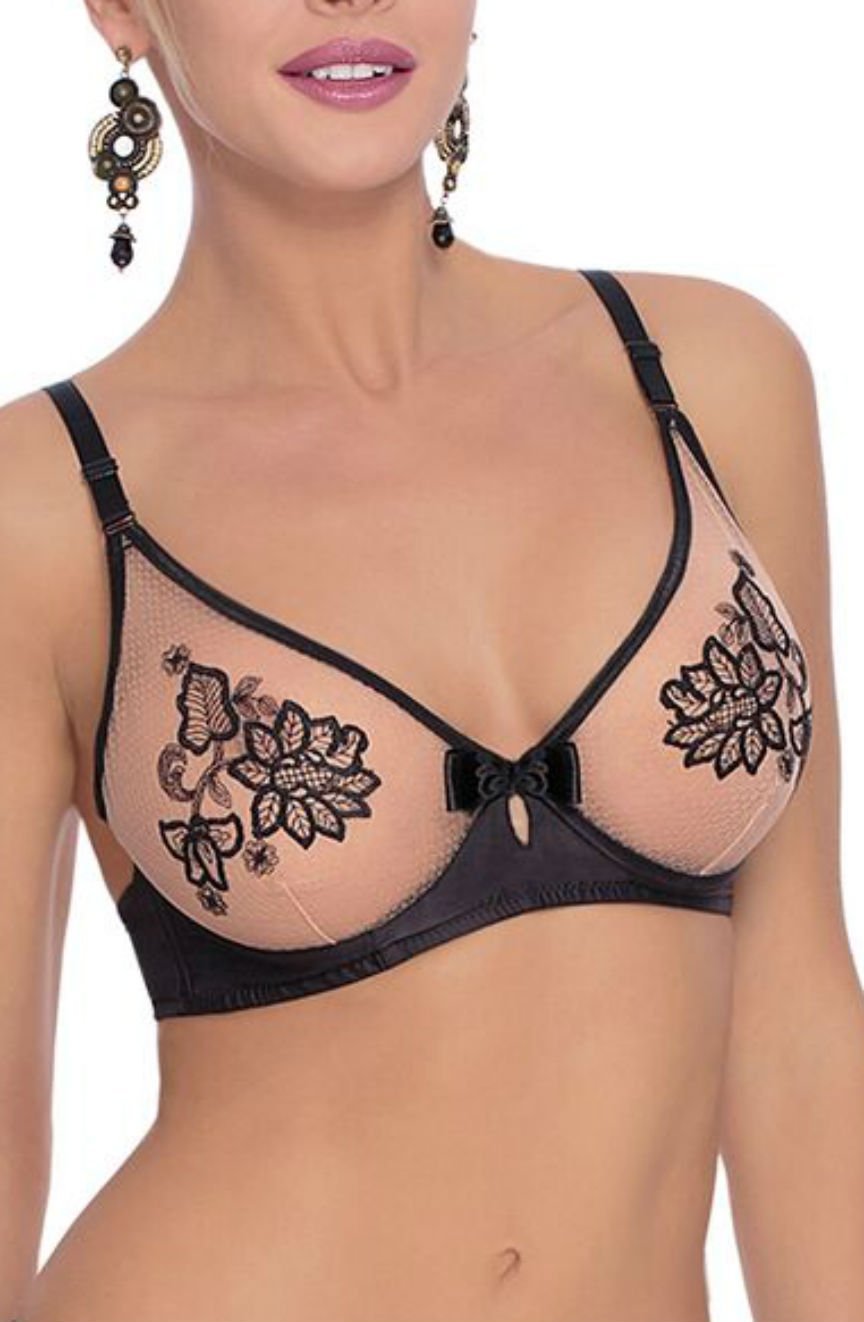 Roza Mehendi Soft Cup Bra Black - The Rabbit Hole Life