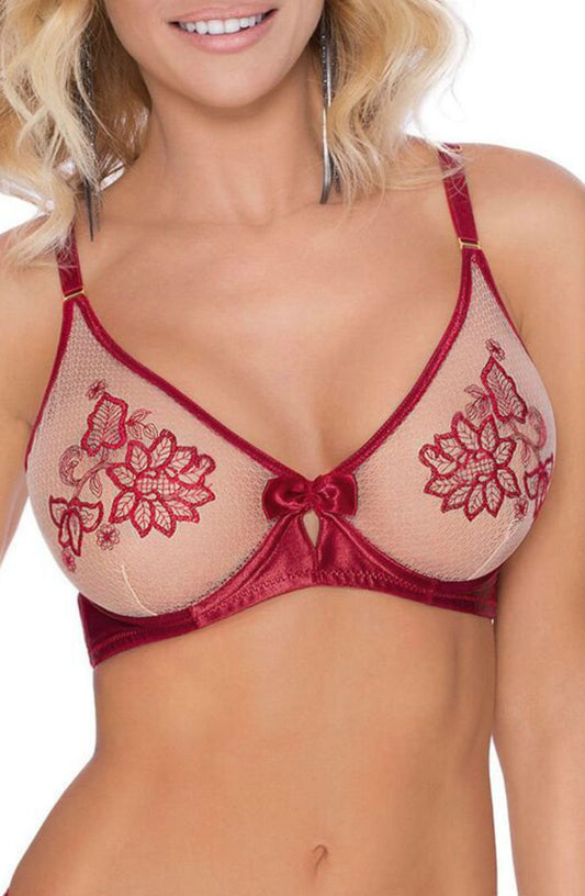 Roza Mehendi Soft Cup Bra Claret - The Rabbit Hole Life