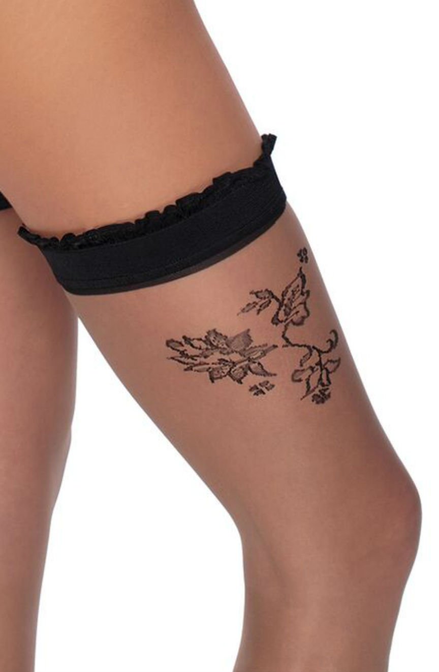 Roza Mehendi Stockings Black - The Rabbit Hole Life