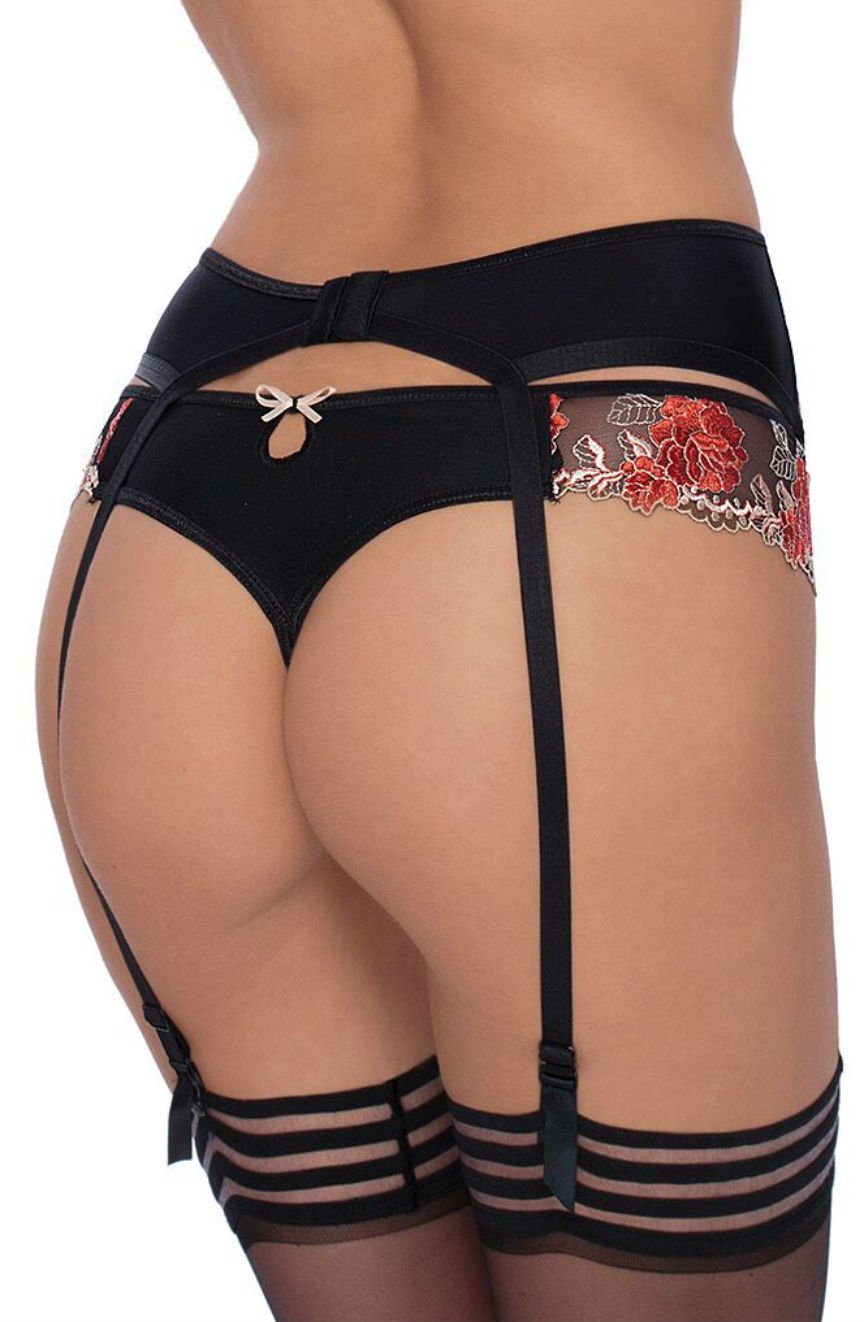 Roza Natali Black Susp Belt - The Rabbit Hole Life