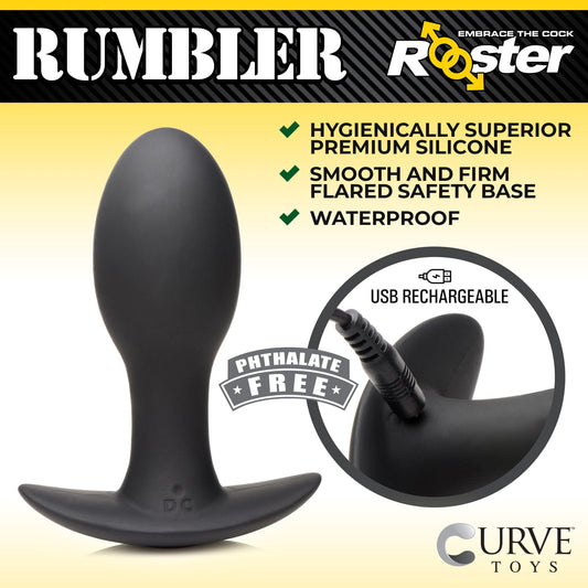 Rumbler Vibrating Silicone Butt Plug - Large - butt-plugs - The Rabbit Hole Life