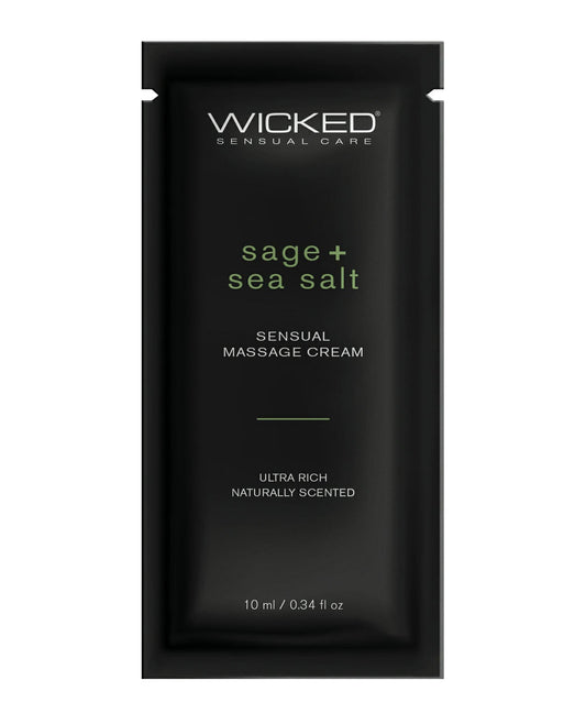 Sage + Sea Salt Massage Cream .34oz - Lubes - The Rabbit Hole Life