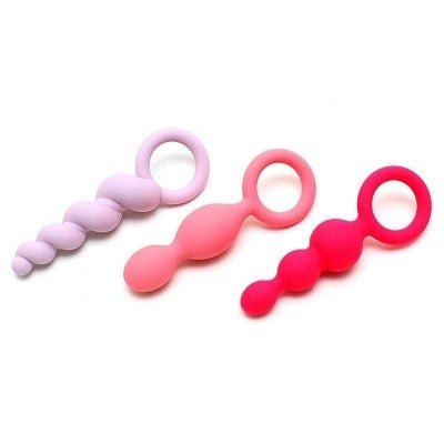 Satisfyer Booty Call (set of 3) (Colored) - pink, purple, red - Other - The Rabbit Hole Life
