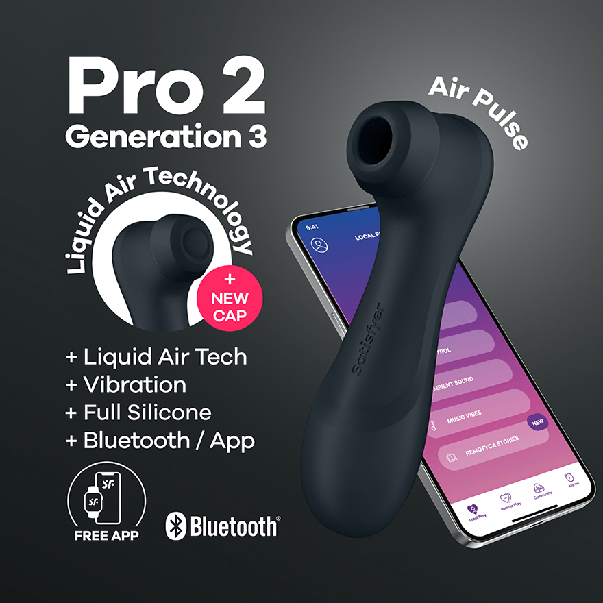 Satisfyer Pro 2 Generation 3 Connect App - Dark Grey - Vibrators - The Rabbit Hole Life