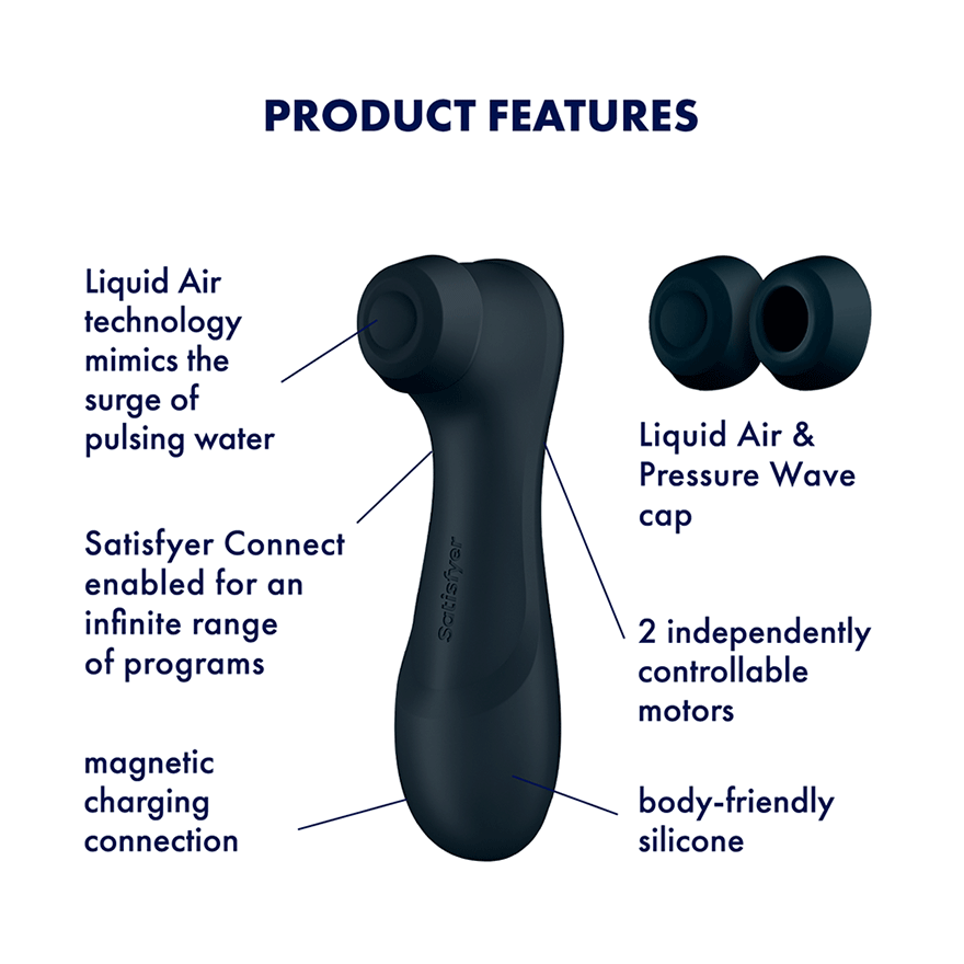 Satisfyer Pro 2 Generation 3 Connect App - Dark Grey - Vibrators - The Rabbit Hole Life