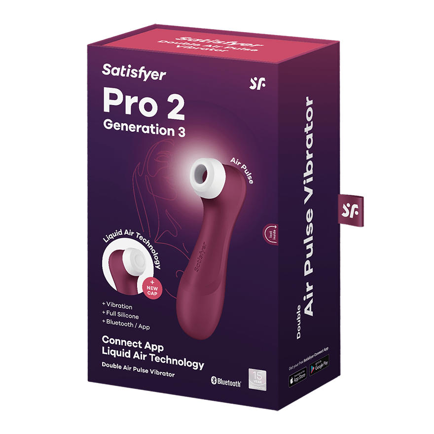 Satisfyer Pro 2 Generation 3 Connect App - Wine Red - Vibrators - The Rabbit Hole Life