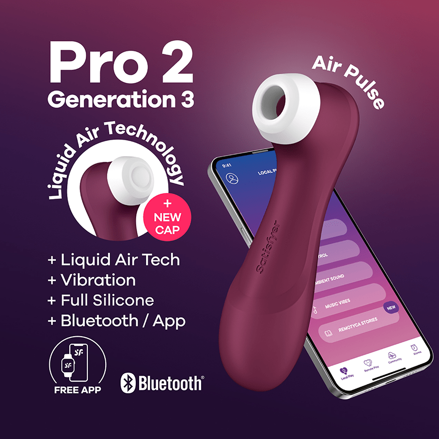 Satisfyer Pro 2 Generation 3 Connect App - Wine Red - Vibrators - The Rabbit Hole Life