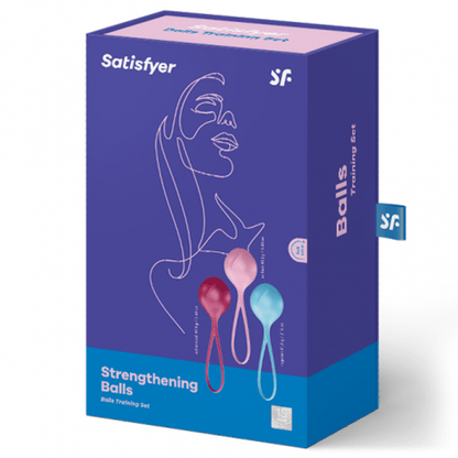 Satisfyer Strengthening Balls (set of 3) - turquoise, red, pink - Other - The Rabbit Hole Life