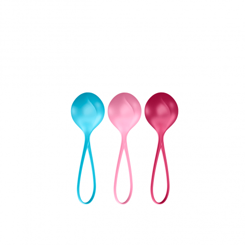 Satisfyer Strengthening Balls (set of 3) - turquoise, red, pink - Other - The Rabbit Hole Life