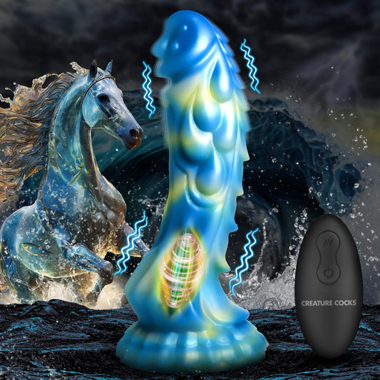 Sea Stallion Vibrating Silicone Dildo with Remote - vibesextoys - The Rabbit Hole Life