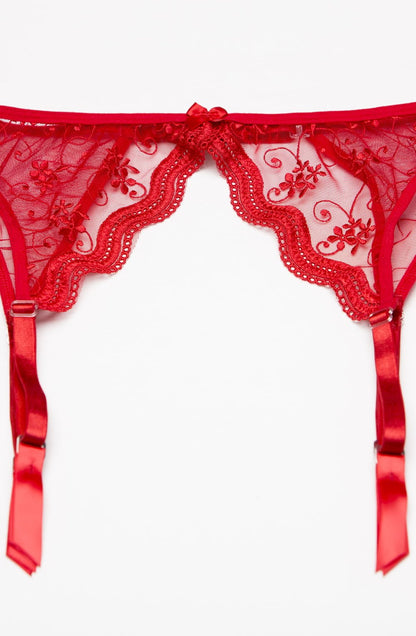 Shirley of Hollywood 622 Garter Belt Red - The Rabbit Hole Life