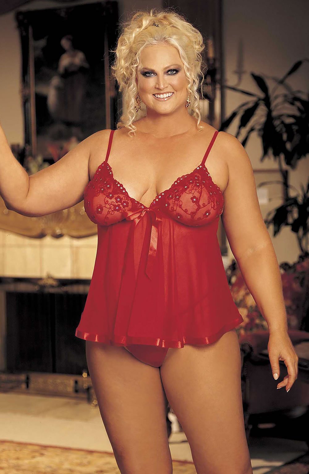 Shirley of Hollywood SoH-HL 96121Q (Plus Size) Red One Size - The Rabbit Hole Life