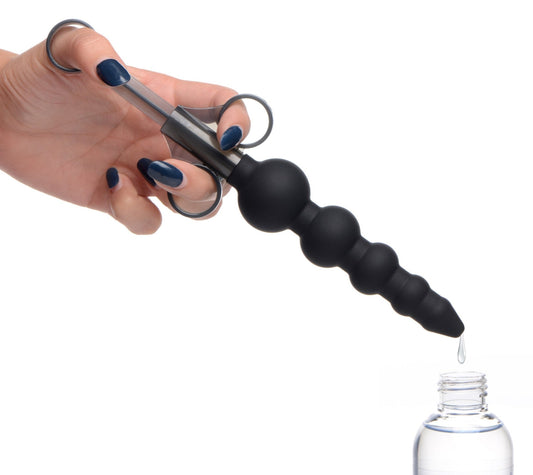 Silicone Graduated Beads Lubricant Launcher - lube-applicator - The Rabbit Hole Life