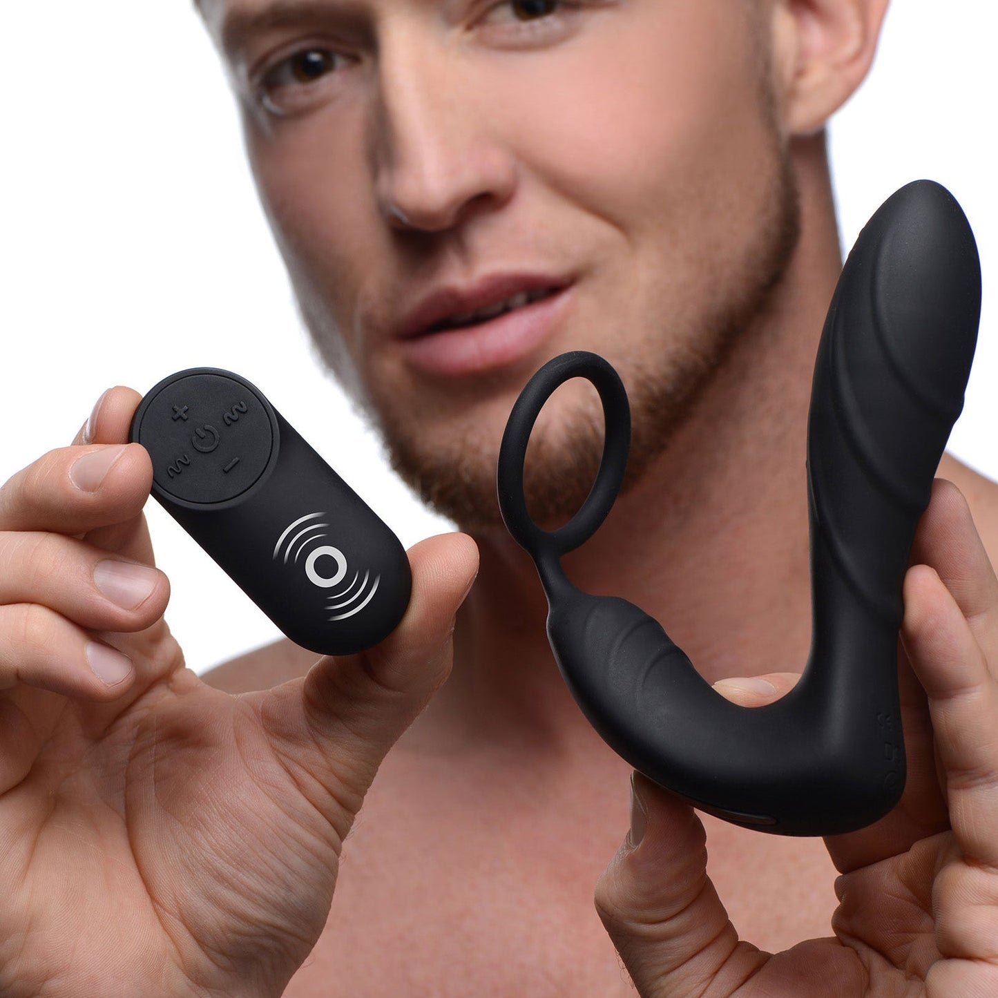 Silicone Prostate Vibrator and Strap with Remote Control - butt-plugs - The Rabbit Hole Life