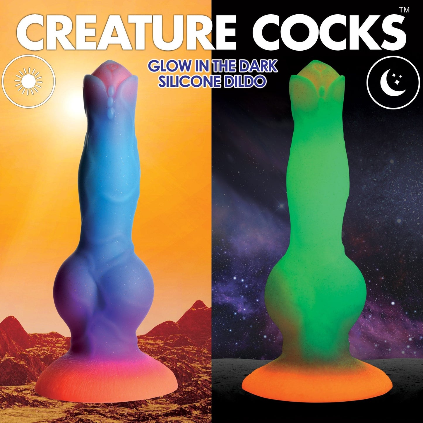 Space Cock Glow-in-the-Dark Silicone Alien Dildo - Dildos - The Rabbit Hole Life