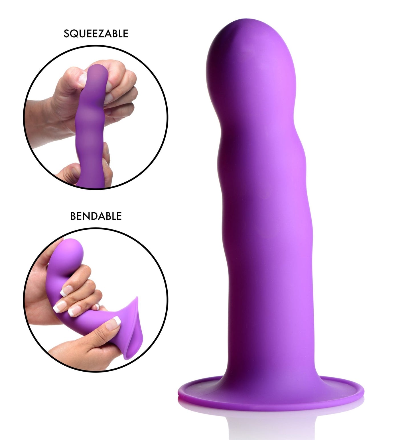 Squeezable Wavy Dildo - Dildos - The Rabbit Hole Life