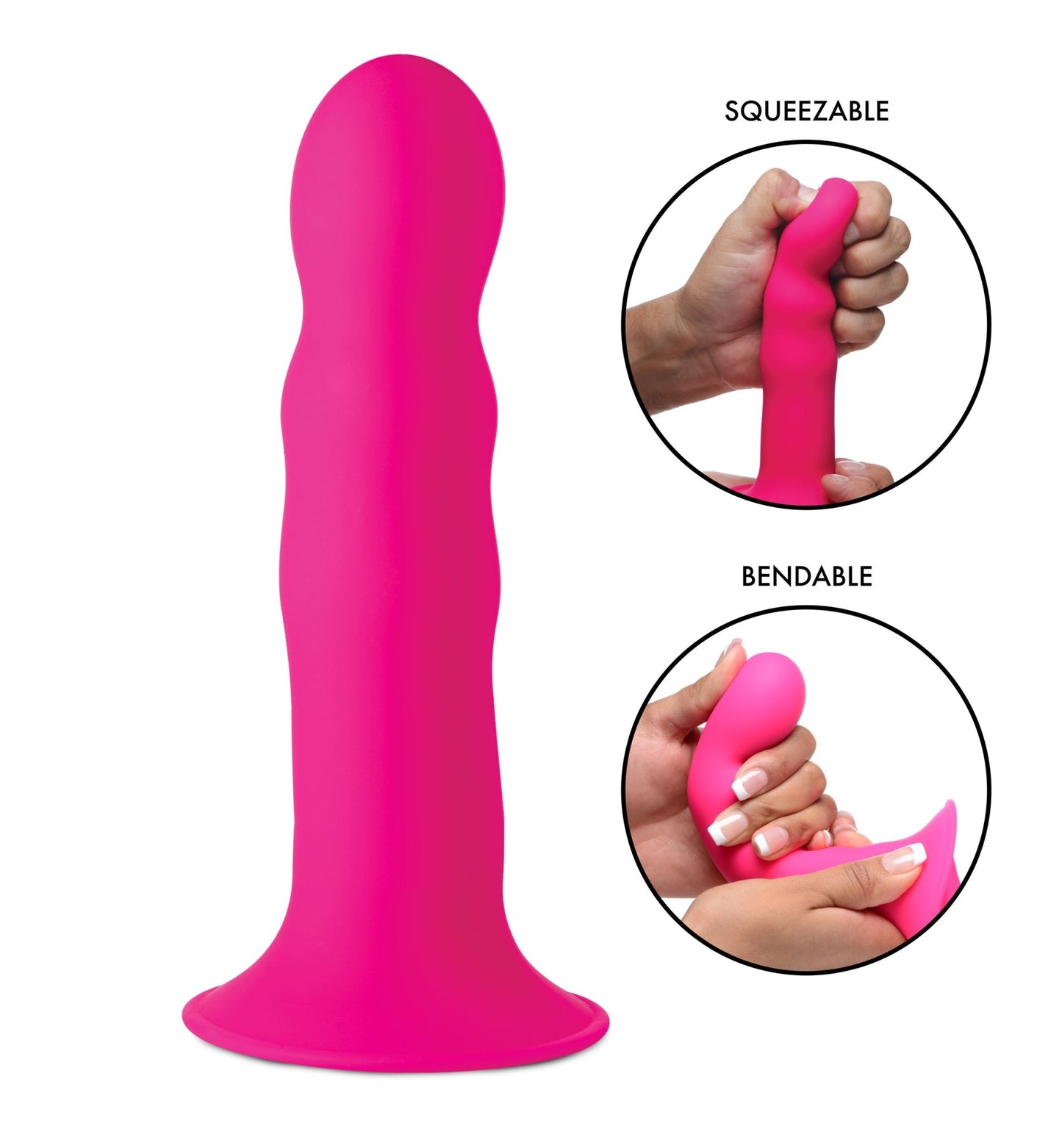 Squeezable Wavy Dildo - Dildos - The Rabbit Hole Life