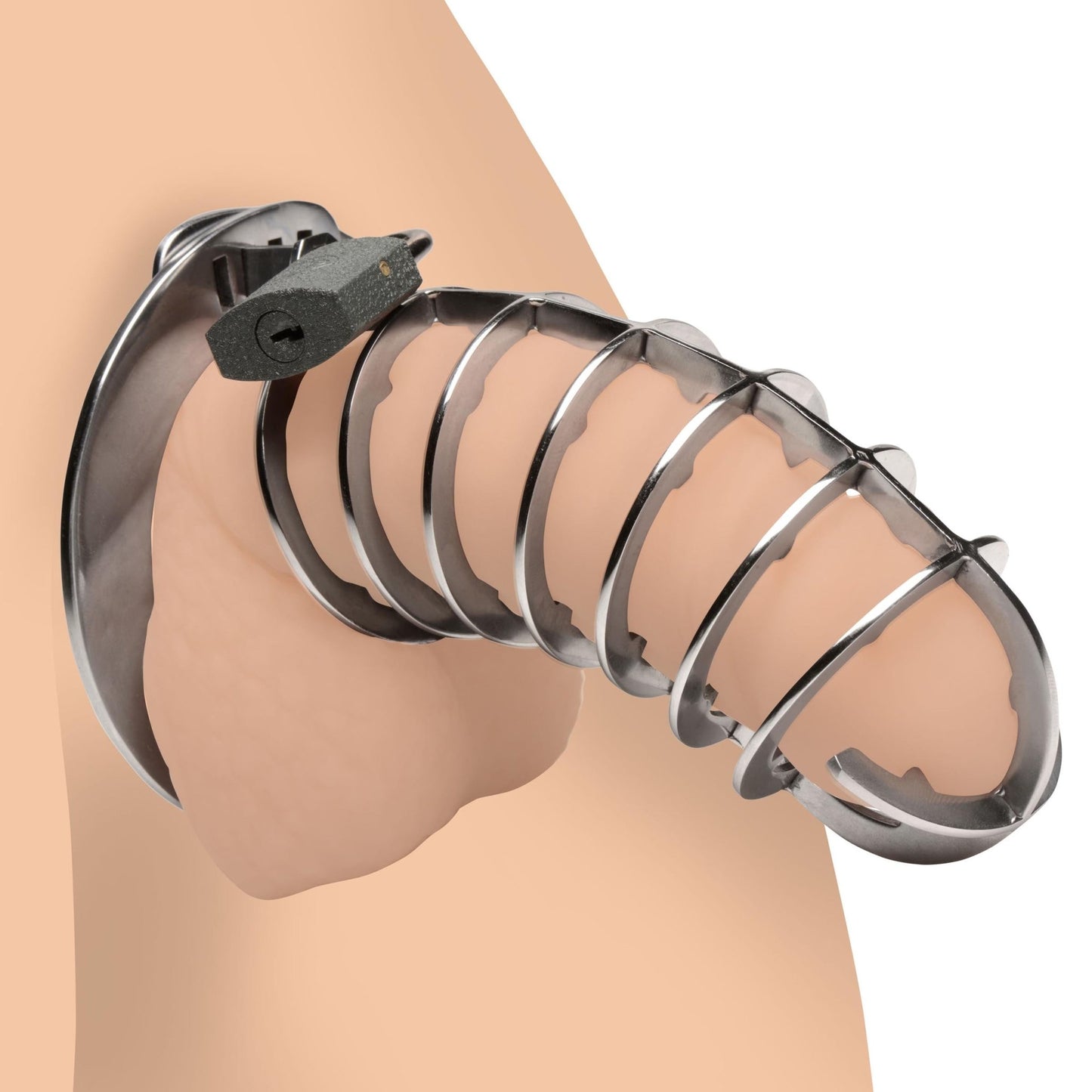 Stainless Steel Spiked Chastity Cage - Chastity - The Rabbit Hole Life