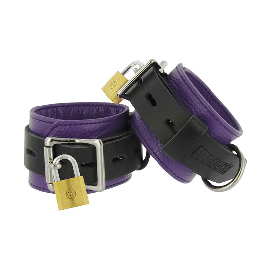 Strict Leather and Black Deluxe Locking Wrist Cuffs - LeatherR - The Rabbit Hole Life