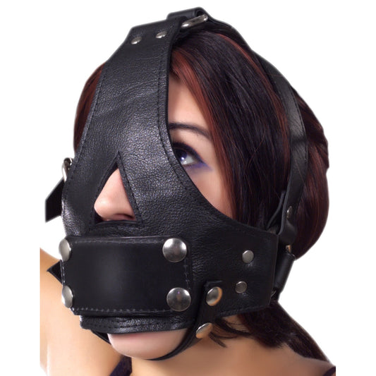 Strict Leather Bishop Head Harness with Removable Gag - new-products - The Rabbit Hole Life