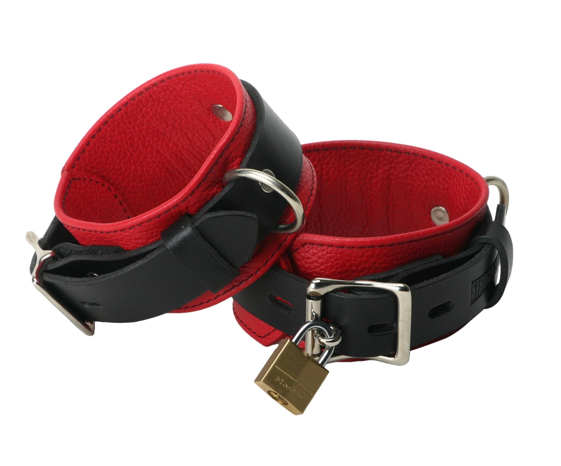 Strict Leather Deluxe Black and Locking Wrist Cuffs - LeatherR - The Rabbit Hole Life