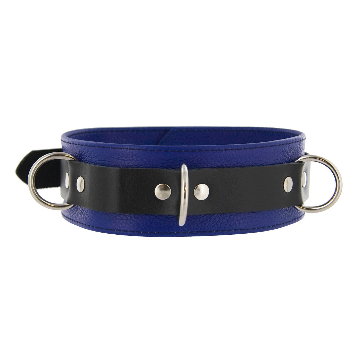 Strict Leather Deluxe Locking Collar - and Black - LeatherR - The Rabbit Hole Life