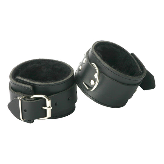 Strict Leather Fur Lined Wrist Cuffs - LeatherR - The Rabbit Hole Life