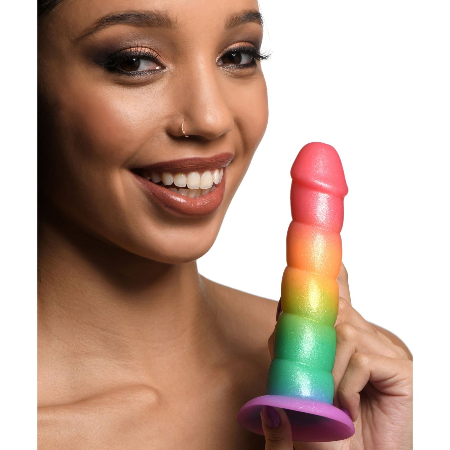 Swirl Rainbow Silicone Dildo - Dildos - The Rabbit Hole Life