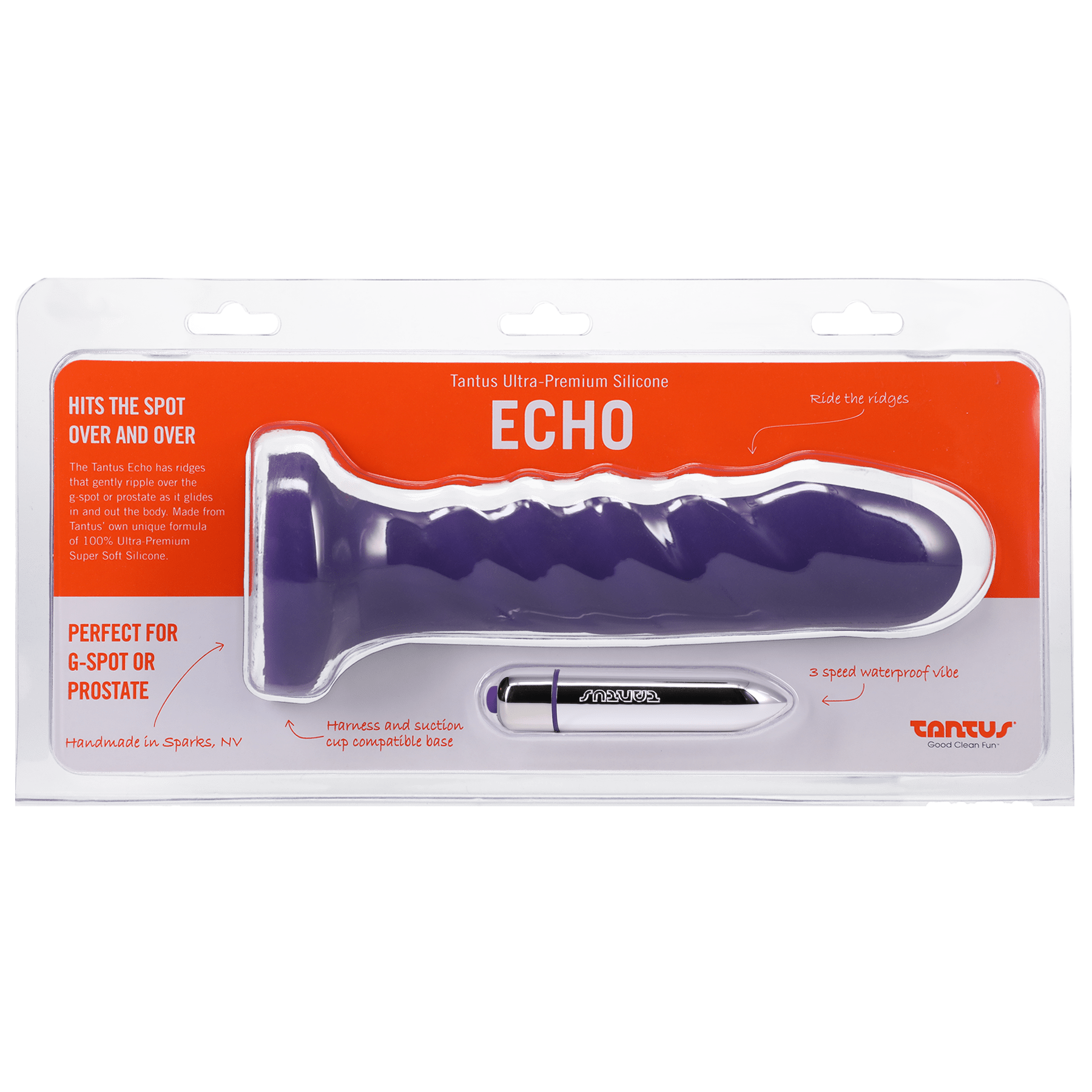 Tantus Silicone Echo Silicone Vibrator Midnight Purple - Dongs & Dildos - The Rabbit Hole Life