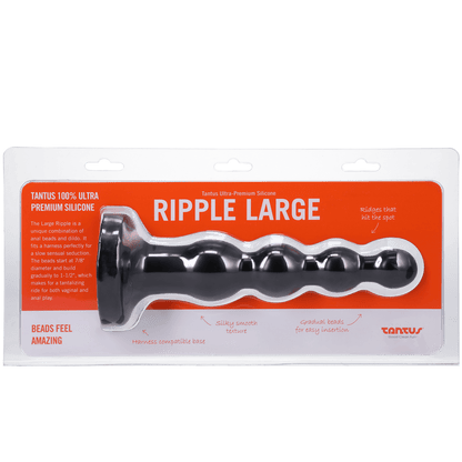 Tantus Silicone Large Ripple Butt Plug Black - Anal Toys - The Rabbit Hole Life