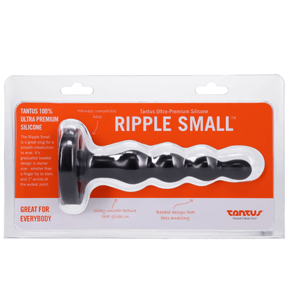 Tantus Silicone Ripple Small Silicone Butt Plug Black - Anals Toys - The Rabbit Hole Life