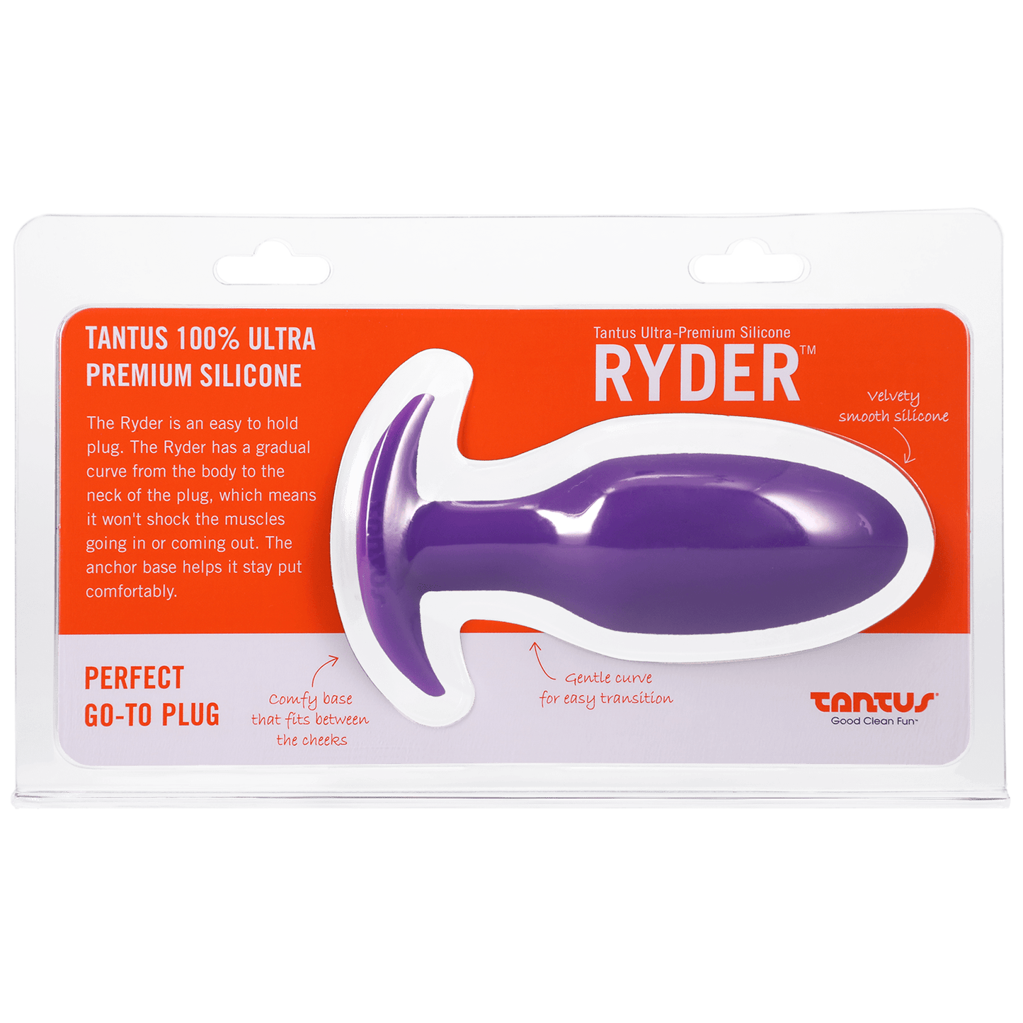 Tantus Silicone Ryder Butt Plug - Lilac - Anals Toys - The Rabbit Hole Life