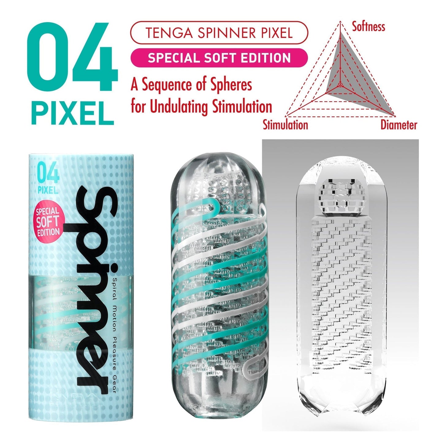 Tenga Spinner 04 Pixel Special Soft Edition - For Him - The Rabbit Hole Life