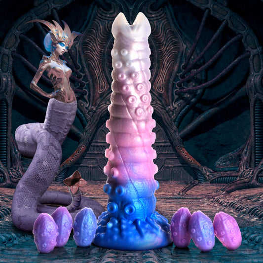 Tenta-Queen Ovipositor Silicone Dildo with Eggs - Dildos - The Rabbit Hole Life