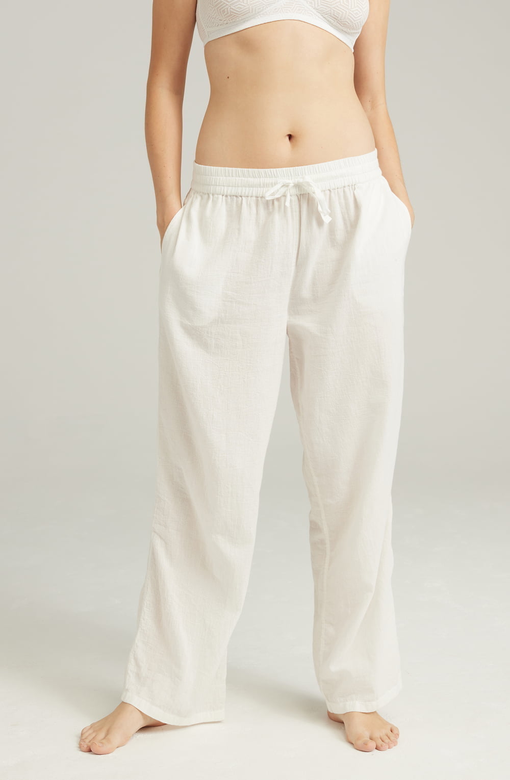 The Classic Trouser Organic Cotton White - The Rabbit Hole Life