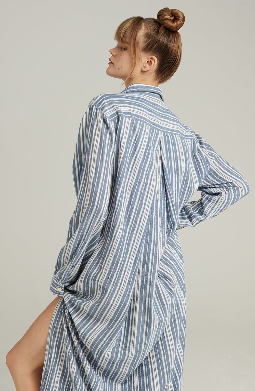 The Maxi Shirt French Navy Stripe - The Rabbit Hole Life