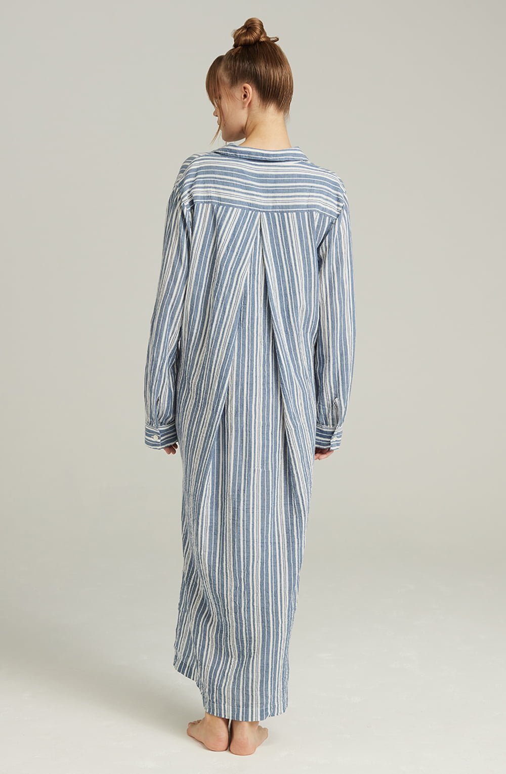 The Maxi Shirt French Navy Stripe - The Rabbit Hole Life