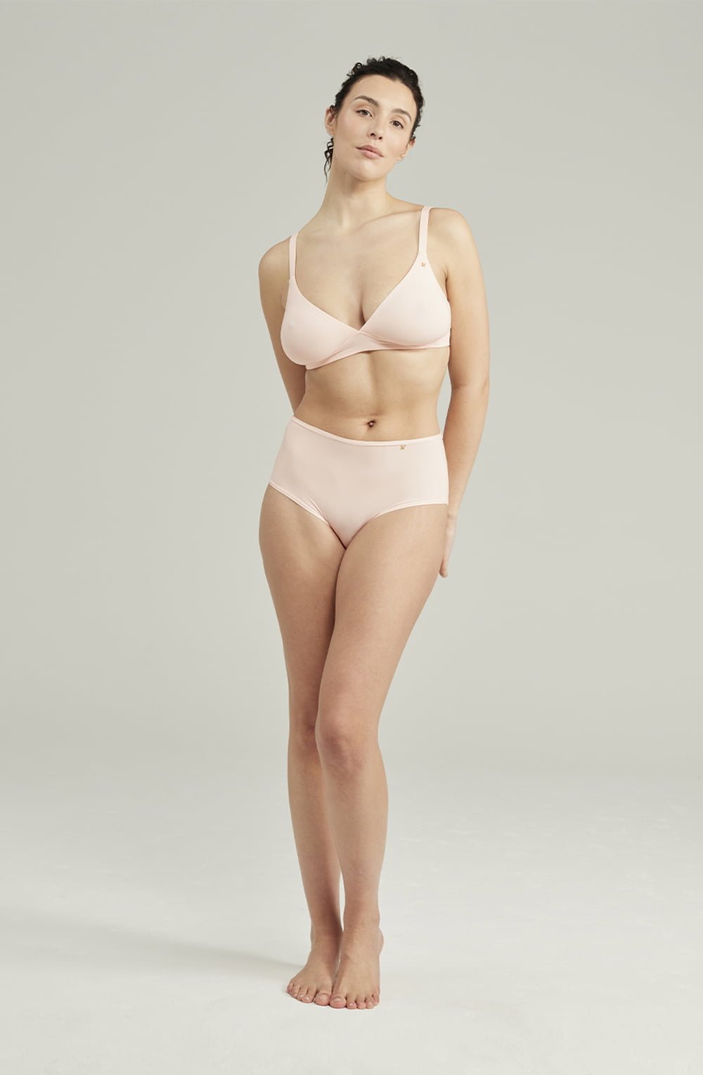 The Second Skin Stretch High Waist Brief Blush Pink - The Rabbit Hole Life