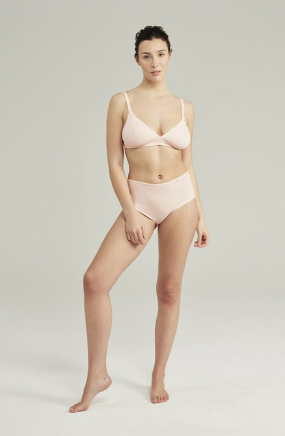 The Second Skin Stretch High Waist Brief Blush Pink - The Rabbit Hole Life