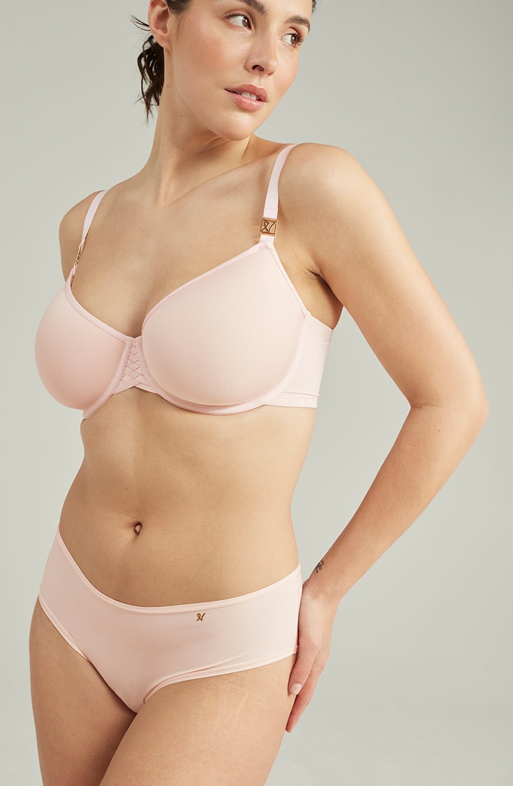 The Second Skin Stretch Mid Rise Waist Brief Blush Pink - The Rabbit Hole Life