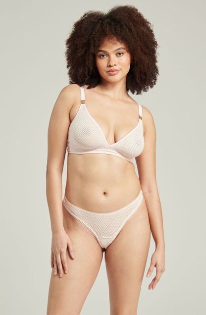 The Sheer Deco Barely There Thong Blush Pink - The Rabbit Hole Life