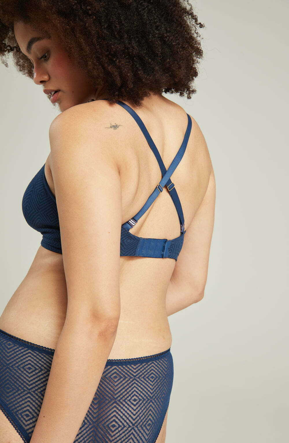 The Sheer Deco Easy Does It Bralette Navy Up to G Cup - The Rabbit Hole Life