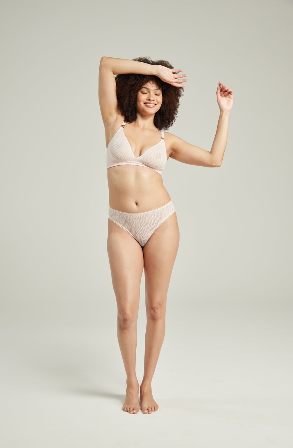 The Sheer Deco High Leg Brief Blush Pink - The Rabbit Hole Life