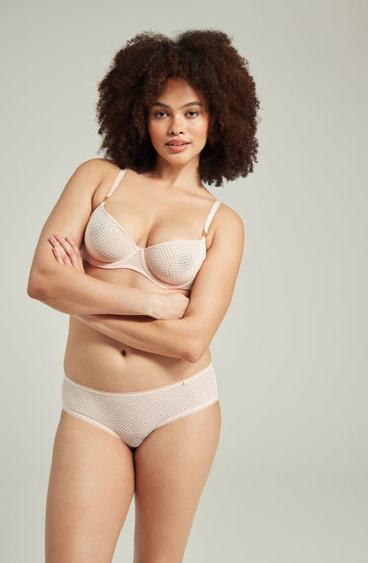 The Sheer Deco Hipster Brief Blush Pink - The Rabbit Hole Life