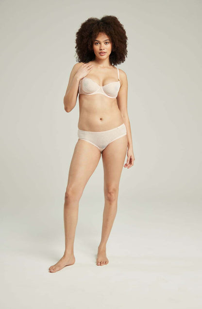 The Sheer Deco Hipster Brief Blush Pink - The Rabbit Hole Life